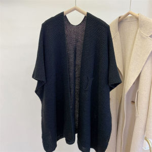 Khăn Choàng Đan Sợi Viscose Màu Nguyên Chất Bảo Vệ Cổ Đa Năng Văn Phòng Áo Choàng Đi Mưa Cho Nữ Thích Hợp Cho Xuân Hè Thu