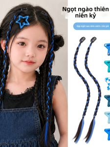 Mái Tóc Giả Bện Đôi Tô Mầu Phụ Kiện Tóc