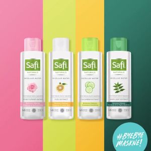 Safi Naturals Micellar Waters 100 | 200 ml | Neem Leaf | Cucumber | Yuzu | Rose Extract (BPOM)