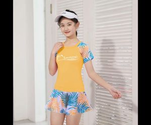 Đồ Bơi Cho Bé Gái Bộ Bơi Bé Gái Habi Fashion HB2403 Thiết Kế Dễ Thương Chất Liệu Co Giãn Cho Bé Từ 18-60kg