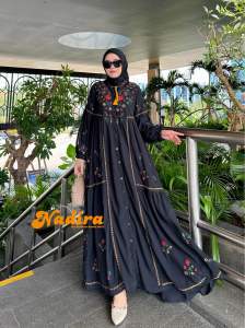 Vellamore dress | Gamis full bordir ceruty babydoll premium | dress ceruti | gamis bordir