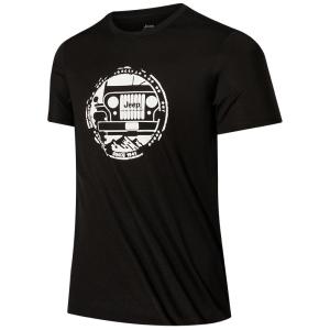 จี๊ป | เสื้อยืดแขนสั้นพิมพ์ลาย Jeep Outdoor Casual Quick Dry Breathable สำหรับผู้ชาย ทรงหลวม ใส่สบาย สำหรับฤดูร้อน