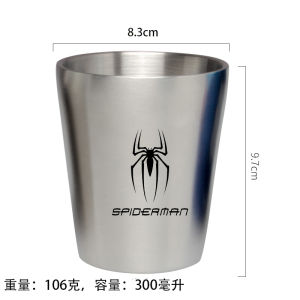 Korean Creative Cartoon Drinking Cup Thickened Cup Children 304 Stainless Steel Water Cup Double-Layer Kindergarten Drop-Resistant Milk Cup
