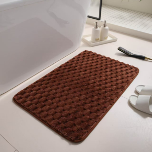 Miumiu Fluffy Absorbent Bath Mat Non Slip Thick Bathroom Mat for Floor 60X40 cm Shower Rug