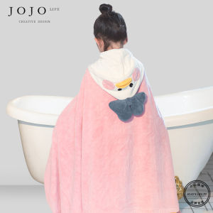 Non-Cotton Pure Cotton Absorbent Bath Towel Cape with Hat Childrens Home Use Bath Robe Hooded Bath Skirt by JOJOS L PD