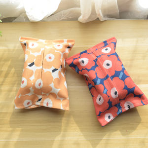 Nordic Style Cotton Linen Tissue Box Car Storage Bag Home Decorative Tissue Cover Fresh Style Household Organizer