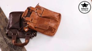 กระเป๋าสะพายข้างผู้ชาย **รับประกันหนังวัวเเท้100% ทนทาน** A060