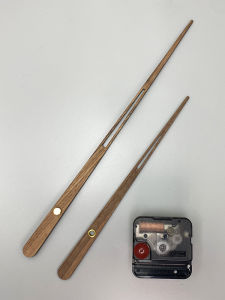 Quiet Large Quartz Clock Movement Long Walnut Wood Pointer Wall Clock Full Accessories Sun Brand Clock Core Nordic Style Home Decor