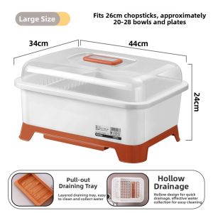 Multifunctional Dish Rack with Cover
