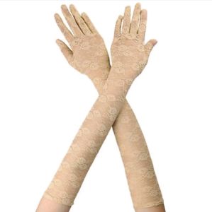Sepasang Sarung Tangan Pengantin Renda Brokat Full Jari/Floral Lace Gloves Long