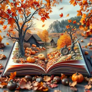 Huacan Book Diamond Painting Autumn Landscape 5D DIY Full Drill Mosaic Rhinestones Art Decorative Paintings