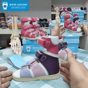 Ortoluckland Childrens Shoes Girls High Top Orthopedic Pink Sandals For Baby Toddler Boys Correct Supinator Clubfoot Flatfeet
