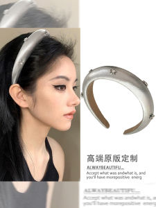 หมวกคล้องผมทรงกลมประดับเพชรประดับดาวสไตล์เกาหลีสำหรับผู้หญิง หมวกคล้องผมแบบใหม่ปี 2024 ที่สวมใส่สบายและหรูหรา