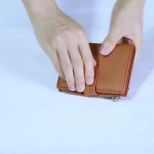 Baellerry | Ví Ngắn Nữ Baellerry Khóa Bấm Có Ngăn Kéo Bên Đựng Được 12 Thẻ Cửa Sổ Trong Suốt Đựng CMND Chất Liệu Da PU Thời Trang Quà Tặng.