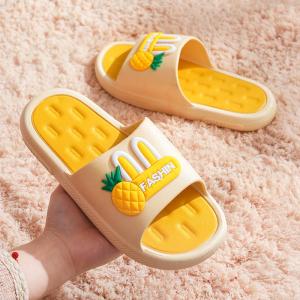 MONLEYTA | Womens Summer Slippers Thick Bottom Anti-Slip Deodorant Silent Soft Home Feel One-Strap Slippers Cute Style PVC Material