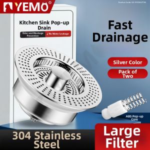 YEMO | Deodorizing Clog-Resistant Kitchen Sink Drain Filter
