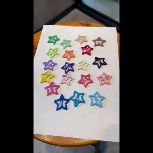 MallMainan-C1271 Jepit Rambut Bentuk Bintang Wanita Warna Warni Lucu / Star Hair Clip Jepitan Anak