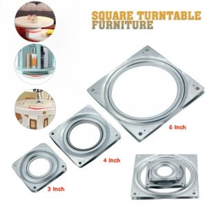 6 Inch Lazy Susan Turntable Steel Ball Bearings Stands Swivel Plate Rotating Tray for Furniture Chairs Display Cooking Tabletop