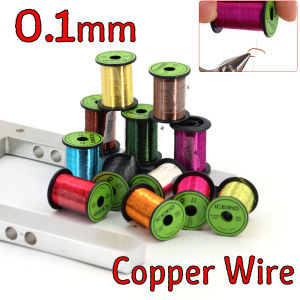0.1mm Ultra Fine Soft Copper Wire for Fly Tying Ribbing for NymphsReinforcementZebra MidgeFishing Fly Making Supplies