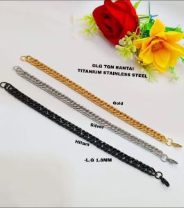 Gelang Tangan Rantai Pria Dan Wanita Couple Titanium