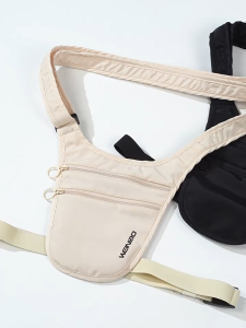 MENSPE Mens Chest Bag Anti-theft Crossbody Bag Smooth Zipper Bag Sports Bag Waterproof Anti-Thief Bag Casual Bag Street Shoulder Bag Messenger Bag Versatile Fashion Chest Bag Travel Bag Business Bag