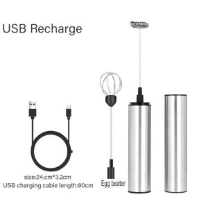 Mini Portable Electric Milk Frother Foam Maker Handheld Foamer High Speeds Drink Mixer Frothing Wand for Stirrer Coffee Cappucci