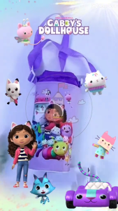 iSchoolDy Kids Gabbys Dollhouse Lunch Bag Water Bottle Bag Kartoon Budak Beg Bottle Beg Bekas Makan