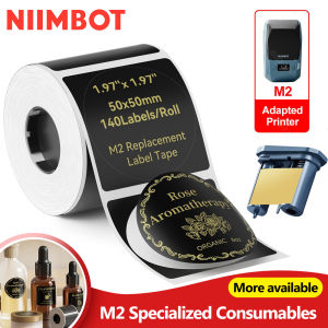 Niimbot M2 Thermal Transfer Label Paper Color Printing Ribbon White/Silver/Transparent/Cable Label Stickers Long-term Storage