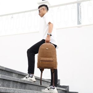 Ba lô da PU đi học đi làm thời trang LAZA 564 Louis Backpack chất da chống thấm không gãy chứa được laptop 15.6inch