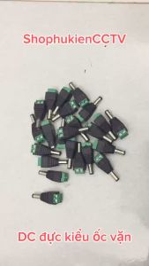 [Giá hủy diệt] Hàng Chính Hãng Combo Bó 10 cái đầu nối nguồn DC 5.5x2.1mm kiểu vặn ốc chân đực - Jack DC đực vặn ốc
