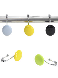 DAISHI | Universal Sliding Smooth Bathroom Curtain 12 Hooks