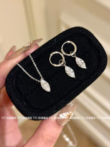 High Carbon Diamond Simulated Eye Shape Necklace Premium Version Flashing Light Luxury Exquisite Single Diamond Clavicle Chain