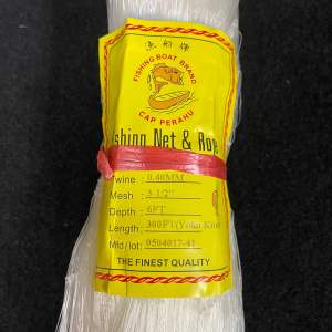 0.40 x (3” - 3 1/2”) x 6FT x 300FT(Mata Tegak)Isi Jaring Pukat Tangsi Ikan Cap Pershing Brand Fishing Net