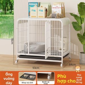 Crate Chó Bền và Di Động có Nhà Vệ Sinh Tích Hợp
