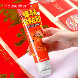 Houseeker Cuộn Câu Đối Lễ Hội Mùa Xuân Keo Con Lăn Không Dấu Vết Khô Nhanh Giấy Dán Tường Đề Can Cửa Sổ Câu Đối Năm Mới Keo Dán Đặc Biệt