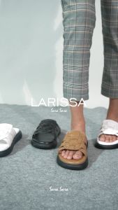 Sarasara LARISSA Sandal slop wanita upper ketupat tinggi 4 cm terbaru kekinian