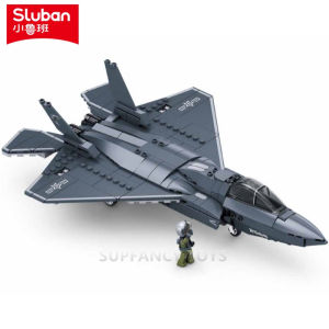 335PCS Air Force Model Bricks J35AS Stealth Fighter Jet Building Blocks Sets Kit Military Educational Toys for Children