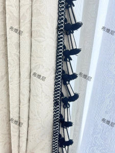 Bộ Sưu Tập Mới Của Bùi Nghiên: Rèm Cửa Biệt Thự Sang Trọng Viền Ren Đen Trắng Kiểu Pháp Cổ Điển Trang Trí Cửa Sổ Sang Trọng