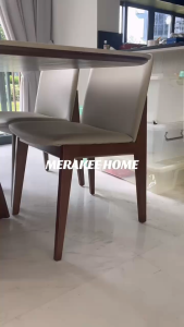 MERAKEE Customized Marble Like Sintered Stone Round With Lazy Susan Solid Ashwood Leg Dining Table Dining Room Furniture AW18