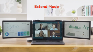 【Local Warehouse】VFLOW Dual Laptop Screen Extender Portable Monitor 14" 1080P IPS Portable Triple Monitor for 14-16" Laptops with USB-C Port Plug and Play 100% SRGB Dual Speakers Extender Display.for Windows/Macbook air/Switch/PS5