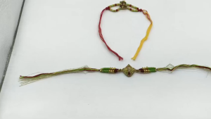 Handcrafted Ganesha Rakhi & Traditional Designer Rakhi Set – Premium Beaded Raksha Bandhan Thread for Brother Festive Gift (Set of 2)