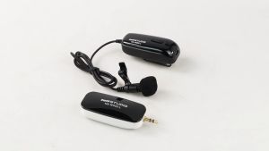 PENGIRIMAN CEPAT TaffSTUDIO UHF Wireless Lavalier Microphone Podcast Interview HX W002 L / mic wireless imam mesjid tanpa kabel sholat uhf terbaik / mik buat imam sholat mesjid / mic bando imam mesjid terbaik wireless
