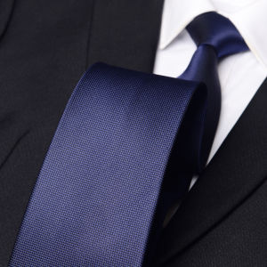 Romguest | Navy Blue Dots Tie For Business Wide 9cm