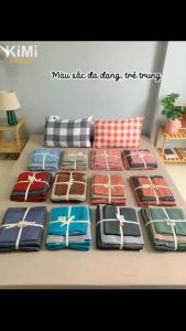 [FREESHIP ] Bộ Chăn Ga Cotton Tici Cao Cấp Korea Đủ Size Đủ Màu Set VỎ CHĂN 4 Món (Ko Kèm Ruột) - KiMi Decor