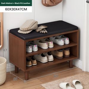 Sitting Home Shoe Cabinet with Footrest Compact Corner Storage Wall Mounted
