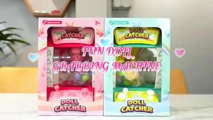 Máy gắp thú bông mini cho bé Doll Catcher có hiệu ứng nhạc kèm thú bông bóng và dây sạc cho trẻ em - Mã B11
