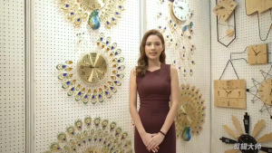 HOL 38X38 cm European Style Peacock Wall Clock Metal Wall Art Home Study