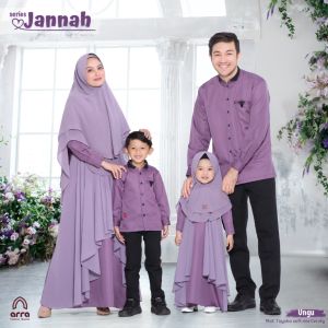 Sarimbit Couple Keluarga Terbaru Baju Lebaran 2024 Couple Keluarga Arra Jannah Purple Ukuran Mini sampai Jumbo XS S M L XL XXL 3XL 4XL
