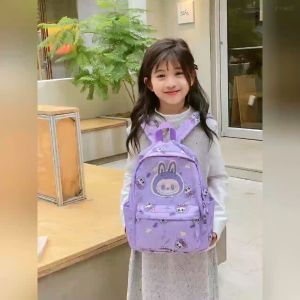 33cm Labubu Backpack Bag Galas Bag sekolah Nylon Labubu Travel Backpack Children Sekolah Tadika Tuition Backpack Kids Fashion Bag