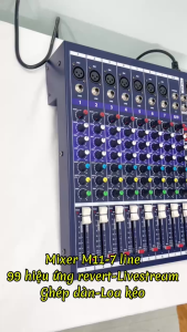 Mixer M11 tích hợp vang số99 hiệu ứng Reverb-USSB-Bluetooth7 LineGhép dàn KaraokeLoa kéo